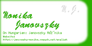 monika janovszky business card